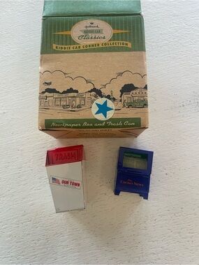Vintage Hallmark Kiddie Car Classics Newspaper Box Trash Can 1998